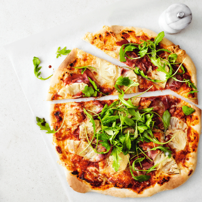 thin-crispy-pizzas-with-ham-and-fresh-pineapple